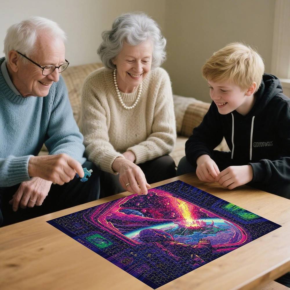 Trippy Puzzles: Cosmic Collision Puzzle (1000pc Jigsaw)