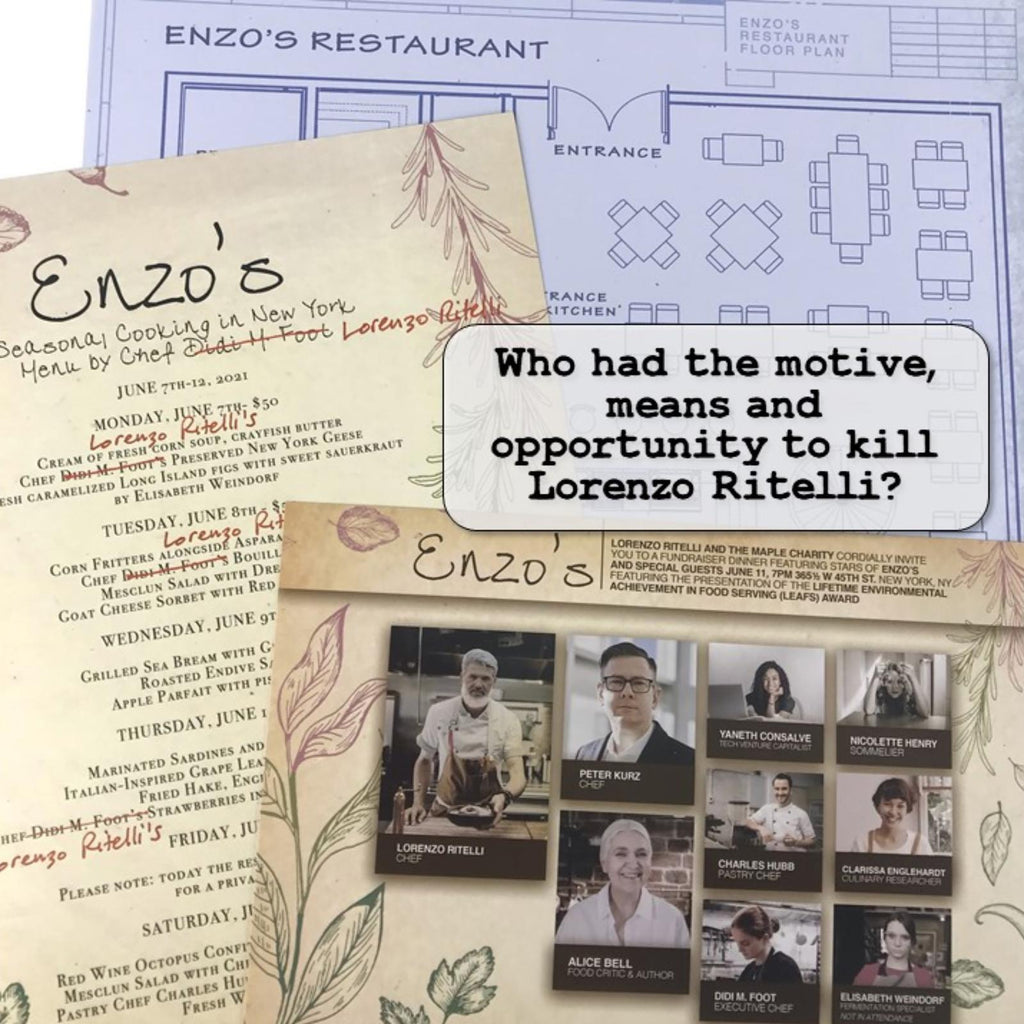 Murder Mystery Party: Case File - Death by Chefs Knife