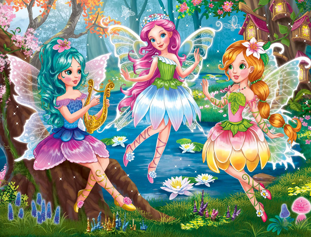 Holdson: Fairy & Princess - Frame Tray Puzzles (4x96pc Jigsaws)