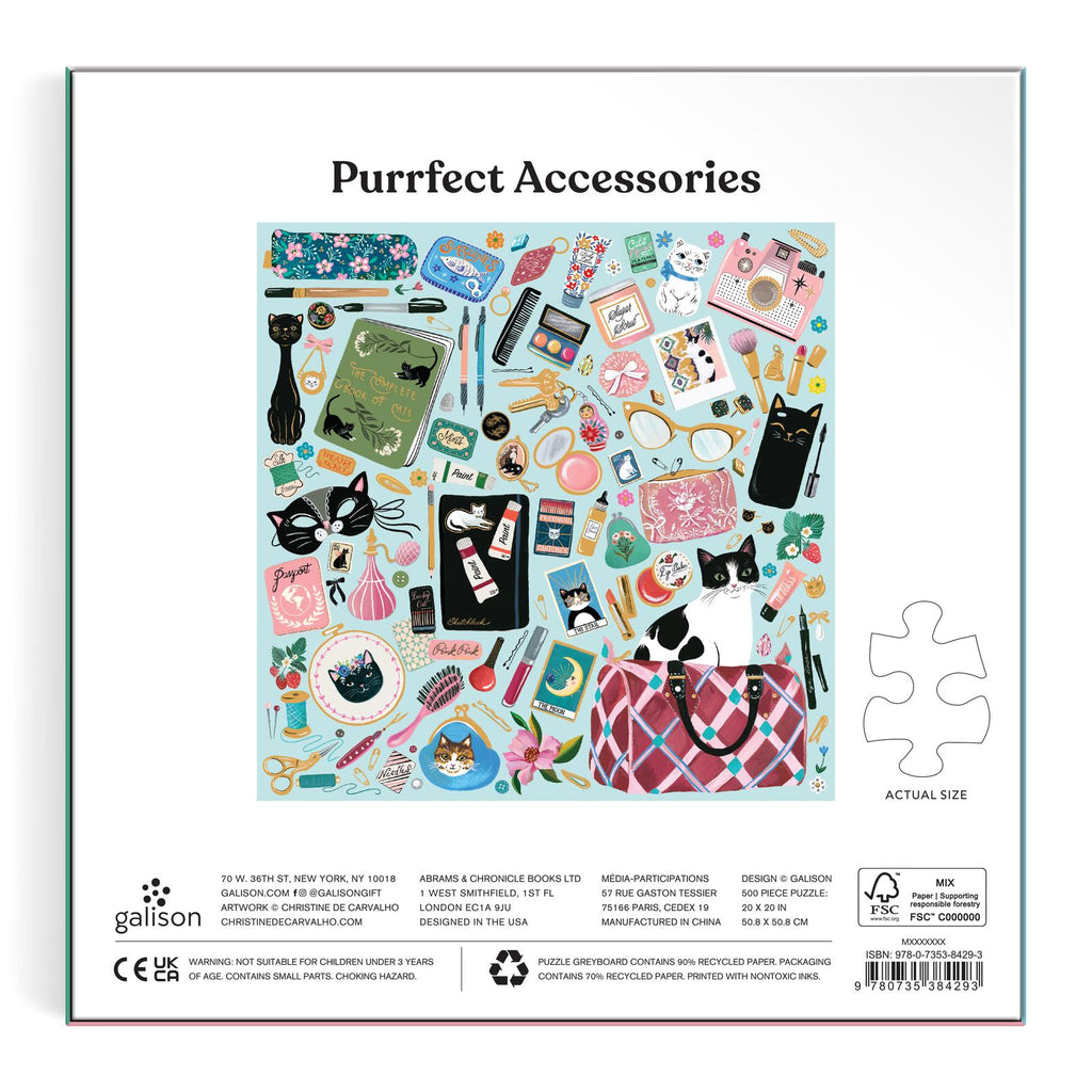 Galison: Purrfect Accessories - 500 Piece Puzzle