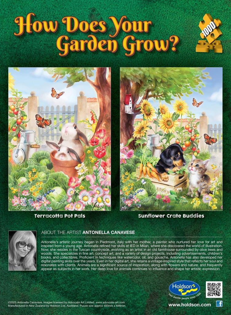 Holdson: How Does Your Garden Grow - Sunflower Crate Buddies Puzzle (1000pc Jigsaw)