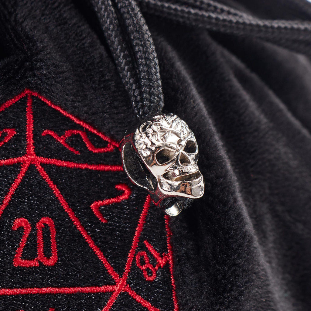 D20 Velvet Dice Bag (Red)