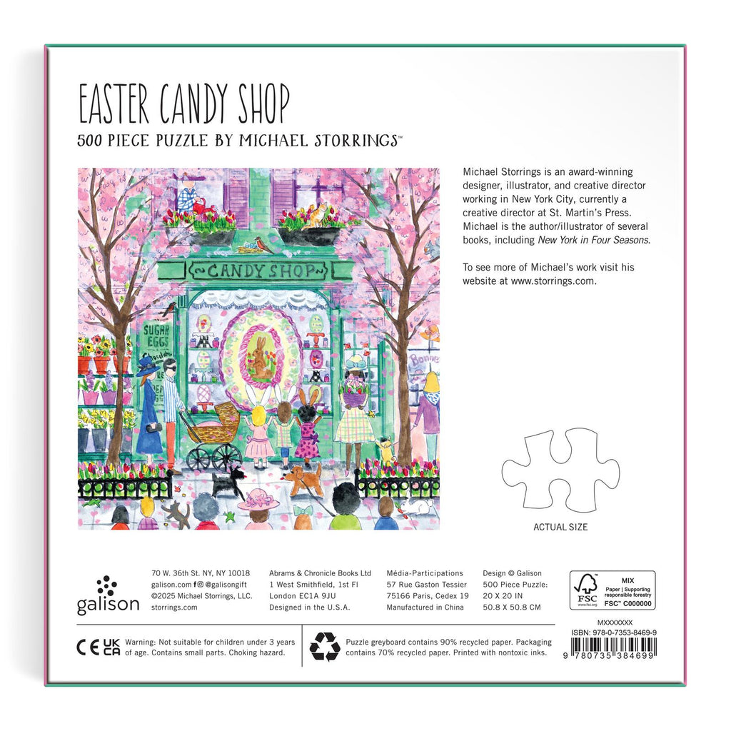 Galison: Michael Storrings Easter Candy Shop - 500 Piece Puzzle