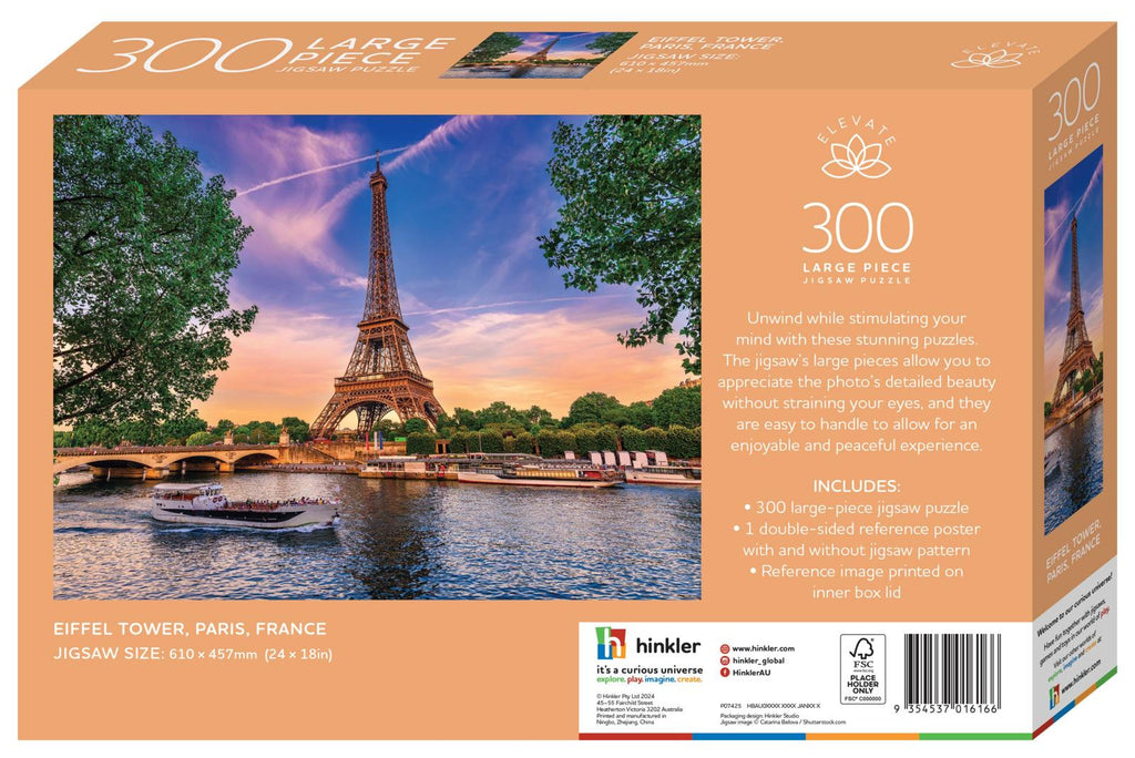 Hinkler: Eiffel Tower, Paris, France - Large Piece Puzzle (300pc Jigsaw)