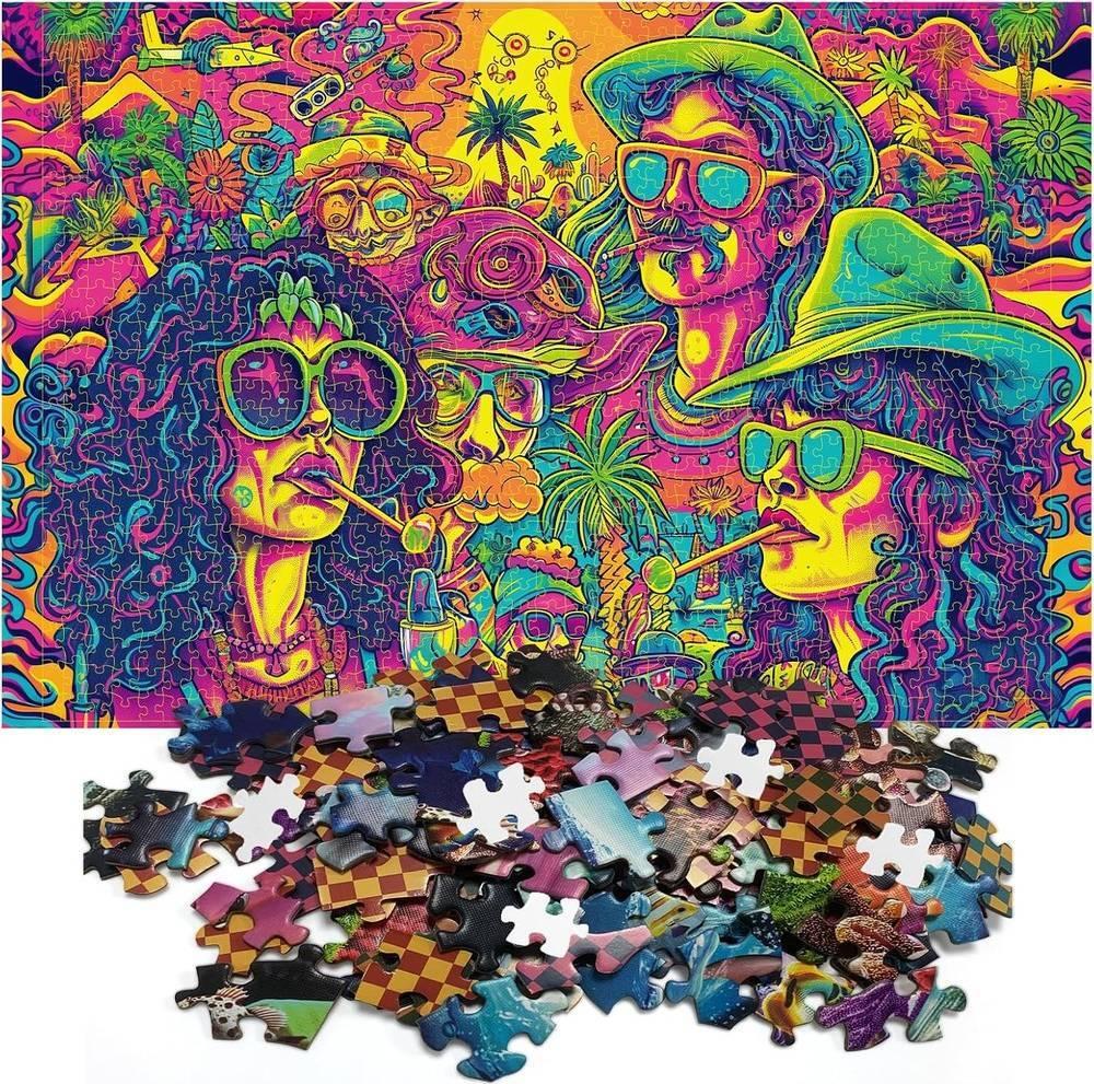 Trippy Puzzles: Groovy Gathering Puzzle (1000pc Jigsaw)