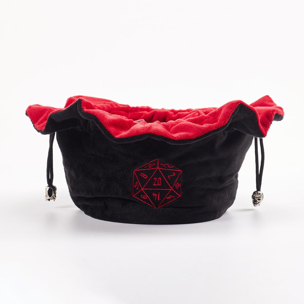 D20 Velvet Dice Bag (Red)