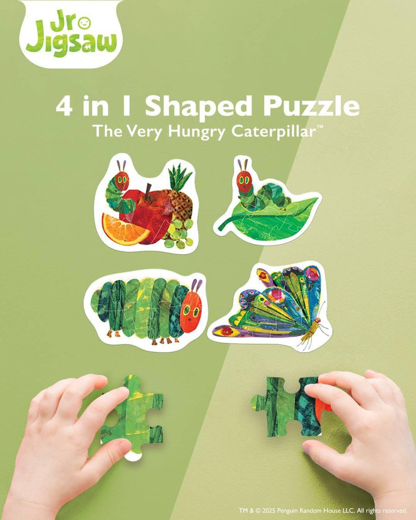 The Very Hungry Caterpillar - Shaped 4-in-1 Puzzles (3pc,6pc,9pc,12pc Jigsaws)