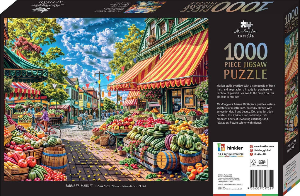 Hinkler: Mindbogglers Artisan - Farmers Market Puzzle (1000pc Jigsaw)