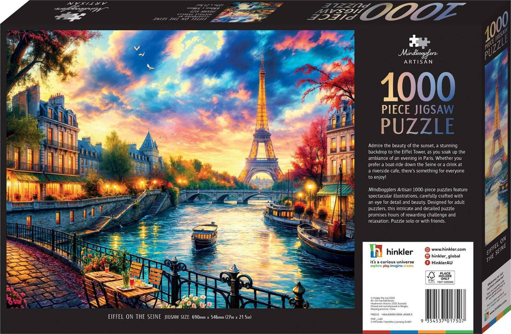 Hinkler: Mindbogglers Artisan - Eiffel on the Seine Puzzle (1000pc Jigsaw)