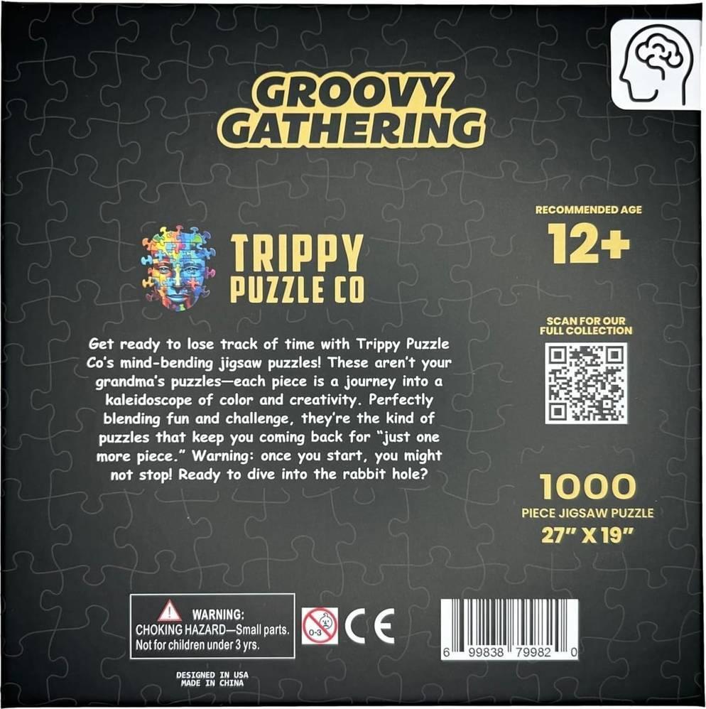 Trippy Puzzles: Groovy Gathering Puzzle (1000pc Jigsaw)