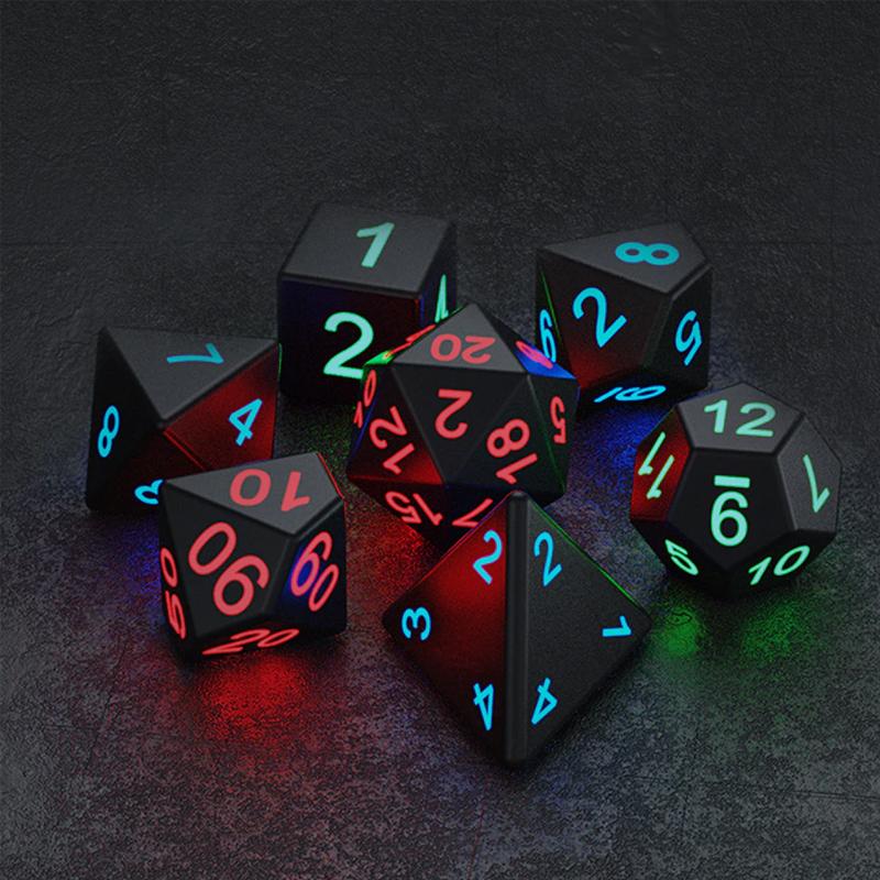 LED Polyhedral Light Up Dice Set (7 Piece Set)