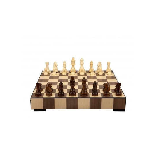 Dal Rossi: Wooden Inlaid with Drawers - 14" Chess Set
